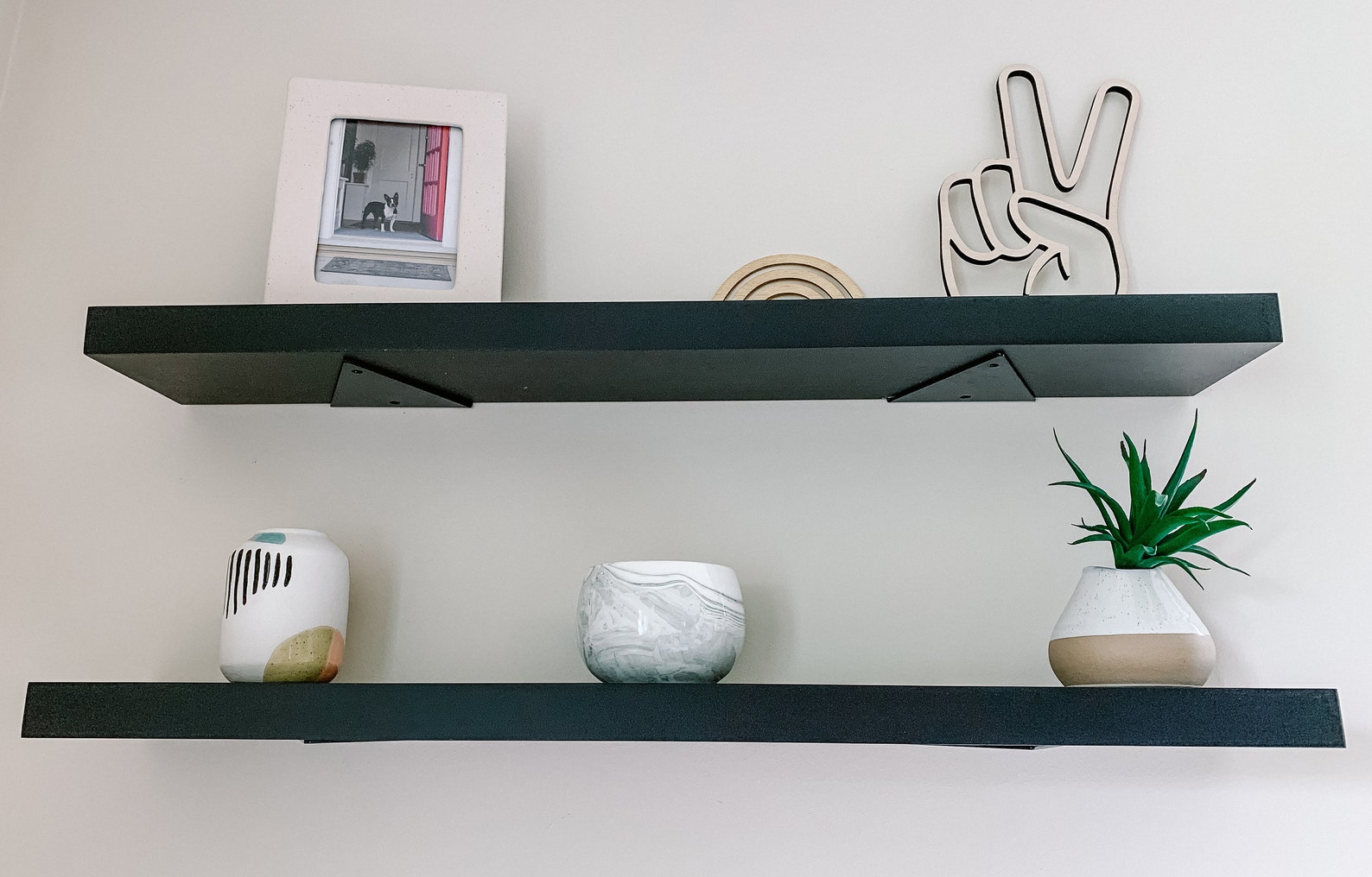 Black Solid Wood Floating Shelves Black Floating Shelves - Etsy