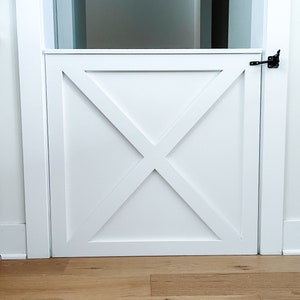 Custom wooden gate | Baby gate | Pet gate | Stairway gate| White wooden baby gate| Farmhouse gate| Barn door baby gate| Baby gate for stairs