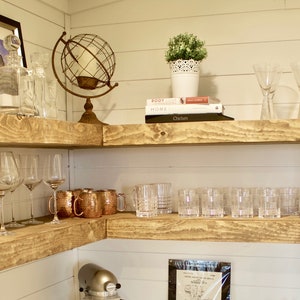 Floating Shelves | Floating Shelf | Floating Kitchen Shelves | Kitchen Shelves | Floating Wood Shelves | Laundry Room Shelves | Custom