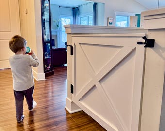 Custom Wooden Farmhouse Gate | Baby, Pet, Stairway Barrier