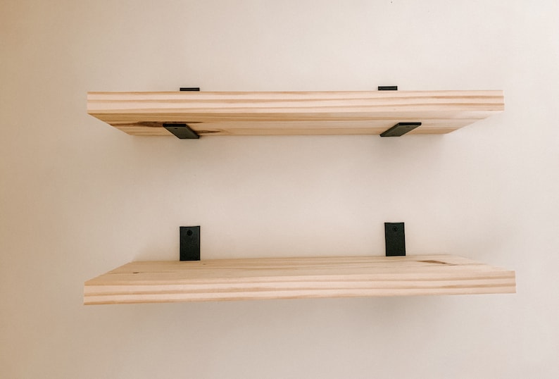 Special Walnut Industrial Wood Shelves Shelves Bracketed Etsy