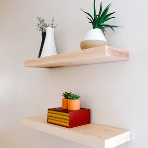 Solid wood floating shelves | Easy to install | Maple floating shelves | Solid maple floating shelf | Handmade floating shelf | Solid shelf