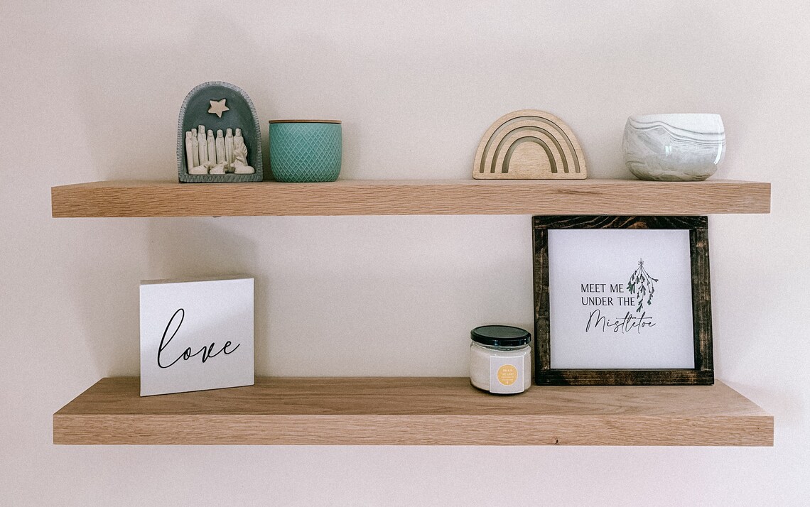 White Oak Floating Shelves White Oak Floating Shelves Etsy