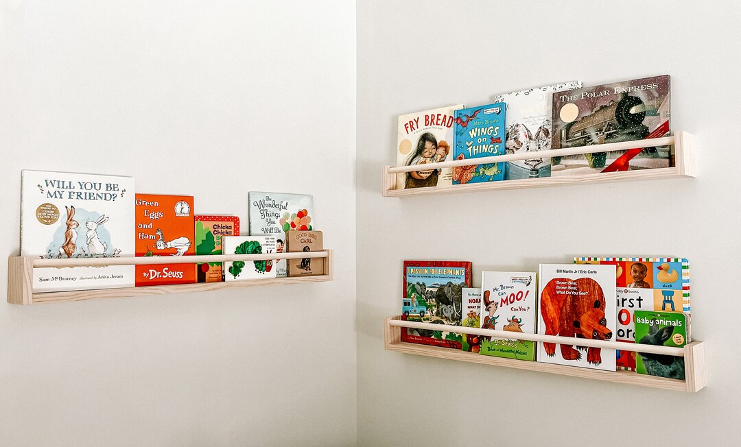 Nursery Shelves, Nursery Bookshelf, Wall Bookshelf for Nursery ...
