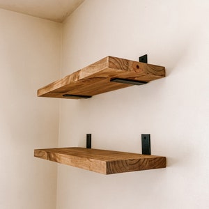 Special Walnut Industrial Wood shelves | Shelves | Bracketed shelves | Industrial shelves | Modern shelves | Solid wood shelves | Pine