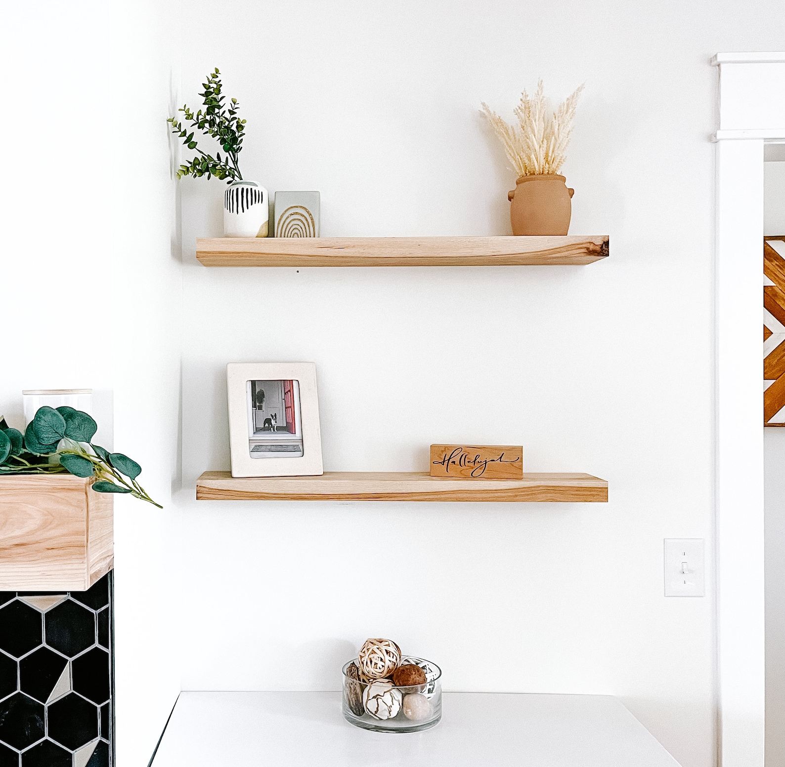 Floating Shelves Hickory Floating Shelves Hickory Shelf Etsy