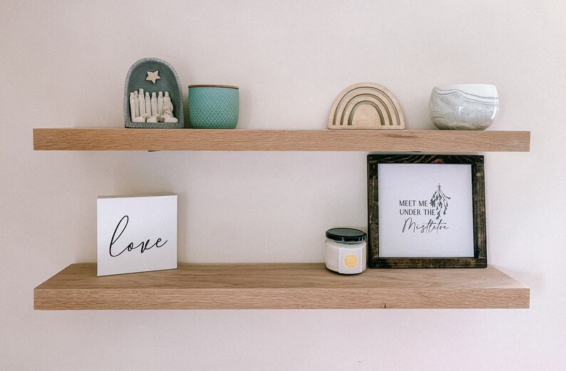 White Oak Floating Shelves White Oak Floating Shelves Etsy