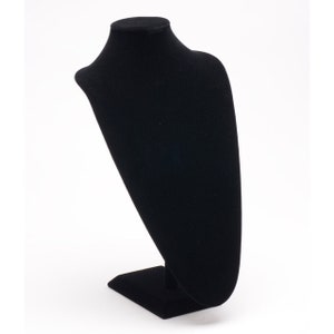 Tall and Elegant Necklace Display | 18" Tall | Black Velvet | White Leatherette | Beige Linen | Adjustable |