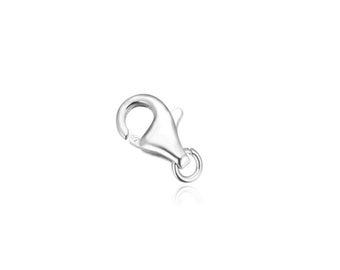 Small Silver Lobster Claw Trigger Clasps 925 sterling silver, 10mm long x 5mm wide Jump ring 3.5mm Small Dainty