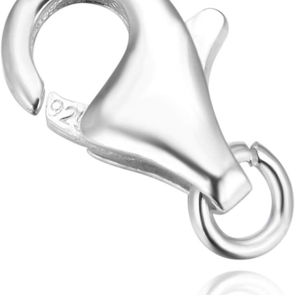 925 Sterling Silver Extra Small Lobster Claw Clasp with Open Ring.Jewelry Replacement Repair Clasp Made in Italy. Findings Make your jewelry