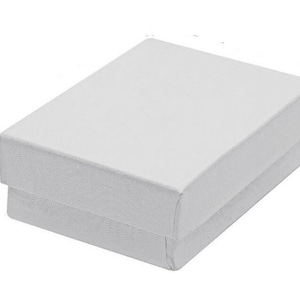 Swirl White Cotton Filled Jewelry Box. Display and Gift Box for Earrings, Rings, Necklace and Bracelet. Comes in Multiple Sizes & Box Count