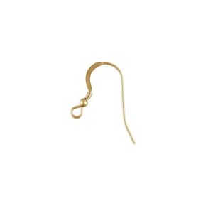 14K Gold Filled Hammered Earring Hooks | Ear Wires | French Hooks | Fish Hooks | Findings | DIY | Options include with Coil, Bead, Stardust