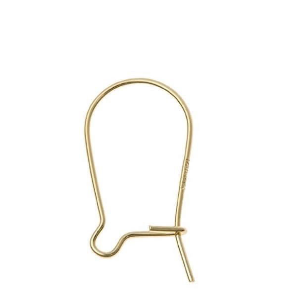 14K Gold Filled Kidney Ear Wire Hook Earrings | Findings | DIY | Make your own jewelry, earrings