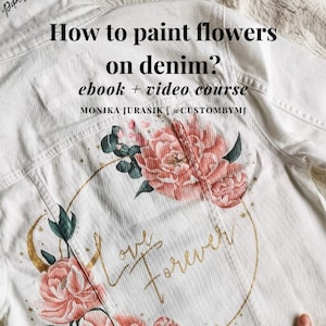 How to paint flowers | How to paint on denim | Online painting lesson | Painting video course | Learn to paint on fabric | Art tutorial