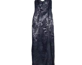 LA GLO Maxi Dress 3/4 Black Floral Jacquard Cotton Poly