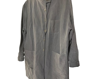 Chaqueta Arnys Paris Forestiere de lino y seda, talla 42, Francia