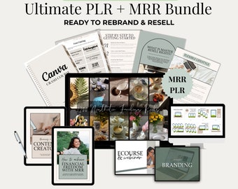 Resell Digital Products Bundle | PLR MRR Rights, Faceless Marketing