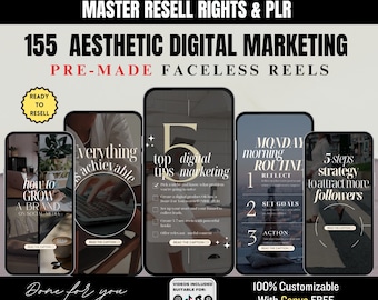 Más de 1440 Reels de Instagram sin rostro: Plantillas de Instagram MRR y PLR (Descarga digital)
