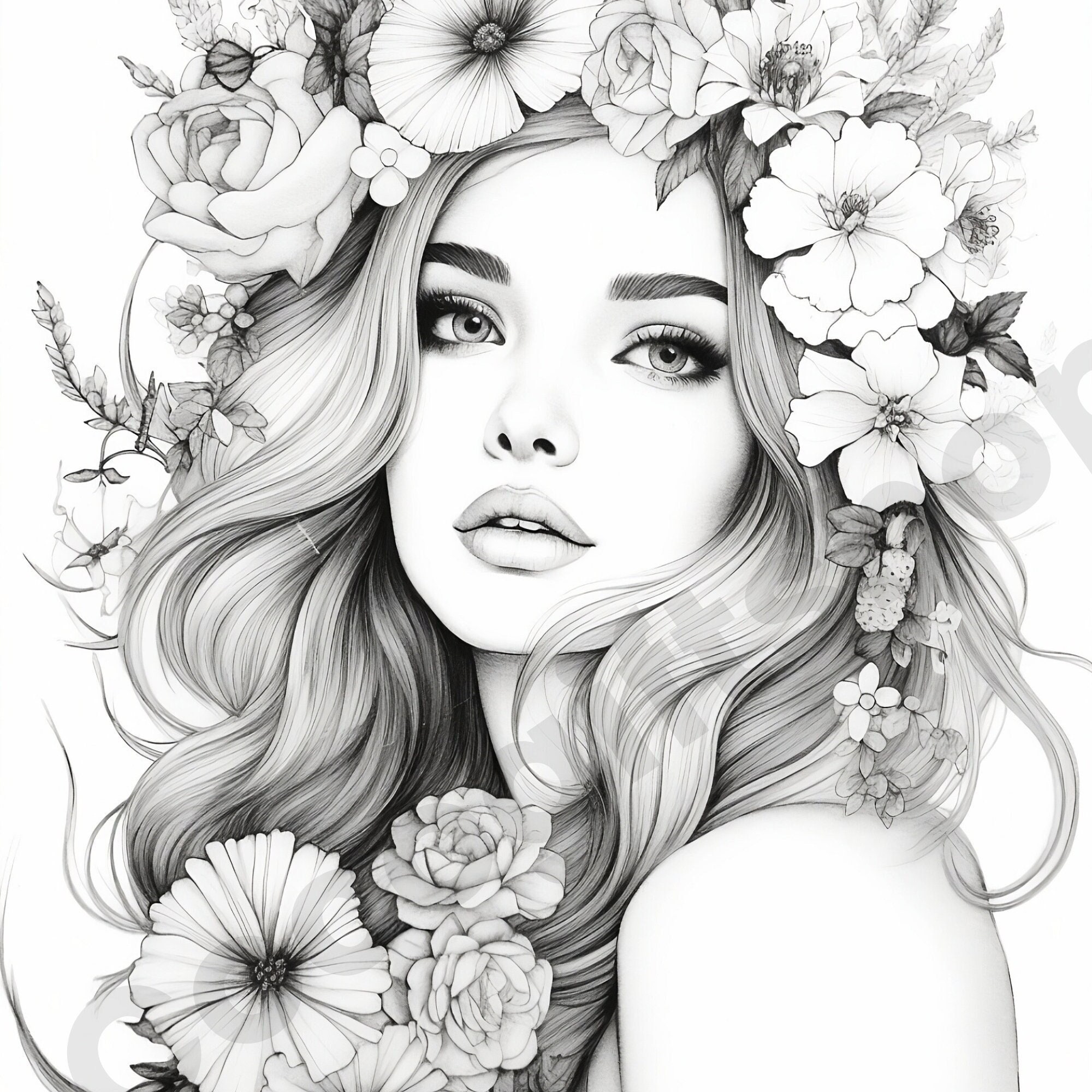 Relaxing Flowers Adult Coloring Book For Women: An Awesome