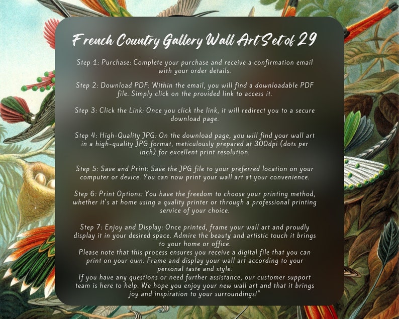 Enchanting French Country Gallery Wall Art Set 29 Digital Art Etsy