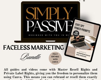 Simply Passive: Beginner&#39;s Digital Marketing Course – Includes MRR & PLR, Faceless Strategies Bundle
