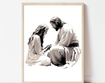 Portrait of Christ - Digital Download | LDS Art | Religious Painting | Jesus Wall Art | Personalized YW Gift
