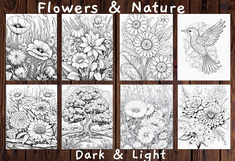 101 Relaxing Flowers Coloring Book for Adults - Stress Relieving ...
