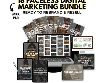 18+ Premium Faceless Marketing Bundles: 1300+ Videos with MRR, DFY Content for IG