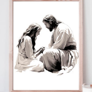 Jesus Portrait Digital Download - Christian Wall Art for YW and Religious Decor - LDS Design