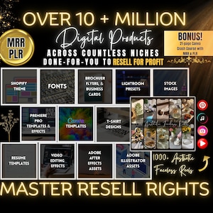 10M+ Ultimate Digital Products Bundle – Ideal for Passive Income with PLR & MRR