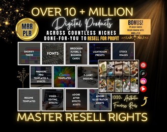 10M+ Ultimate Digital Products Bundle – Ideal for Passive Income with PLR & MRR