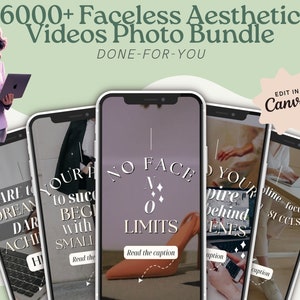 6000+ Faceless Aesthetic Videos for Instagram Reels, Minimalist Faceless Digital Marketing Videos With Master Resell Rights, MRR/PLR, Canva