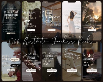 1440+ Faceless Video Reels: Instagram Story Templates, MRR Bundle