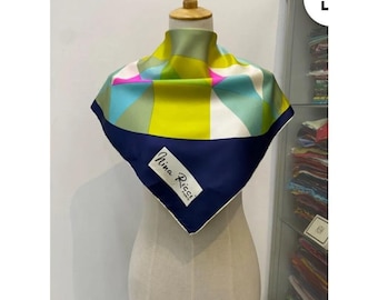 Bufanda de seda vintage Nina Ricci, chal, bufanda, fular para el cuello