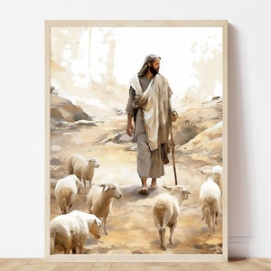 Divine Compassion Jesus Embracing the Lost - Parable of the Lost Sheep - Digital Art