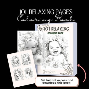 Grayscale Relaxing Coloring Book for Adults - Roses and Mystery Flowers