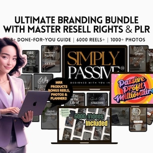 Passive Profit Mastery Bundle - MRR & PLR Digital Marketing Toolkit | Faceless Guides for Effortless Income | Master Resell Rights