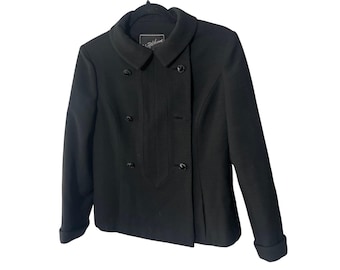 Blazer vintage de lana de Saks Fifth Avenue de Zecka Matlick, negro, talla M