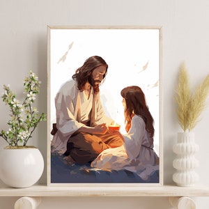 Divine Harmony: Biblical Cross References, Jesus Christ LDS Art Print, Printable Wall Decor digital download