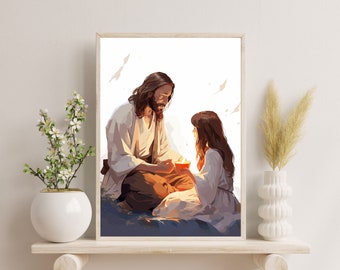 Jesus Christus LDS Kunstdruck: Biblische Querverweise (Digitaler Download)