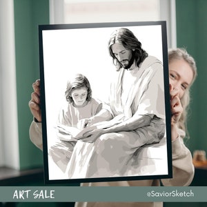 LDS Art Portrait of Christ  Christian Wall Decor  Digital Download  Religious Painting  YW Gift