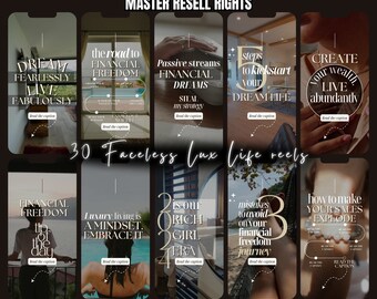 Faceless Marketing Bundle: Instagram Reels & Story Templates (MRR)