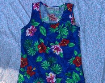 Liz Baker Tropical Floral Rayon Dress