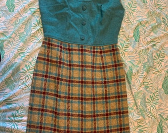 Vintage 70/'s Gray Wool Jacket By Junior Bazaar Sears Roebuck Girl/'s Size 11