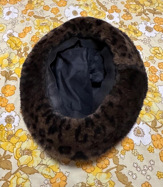 Cheetah Pattern Fuzzy Hat - image 2