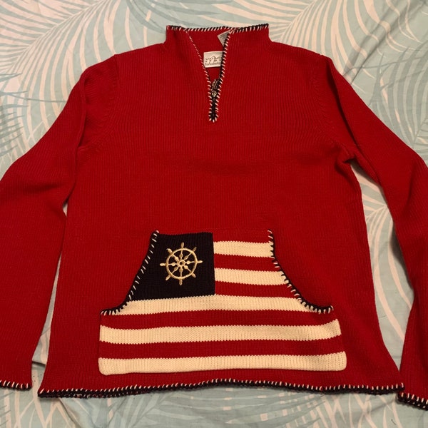 Villager Sport Petite Red America Sweater