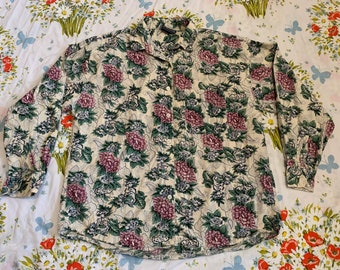 Vintage Floral Button Up Shirt