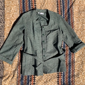 1970s Green Wool Blazer