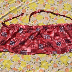 Red & Blue Adjustable Checkered Apron