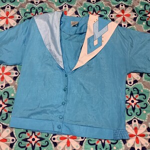 Vintage Blue Polyester Top